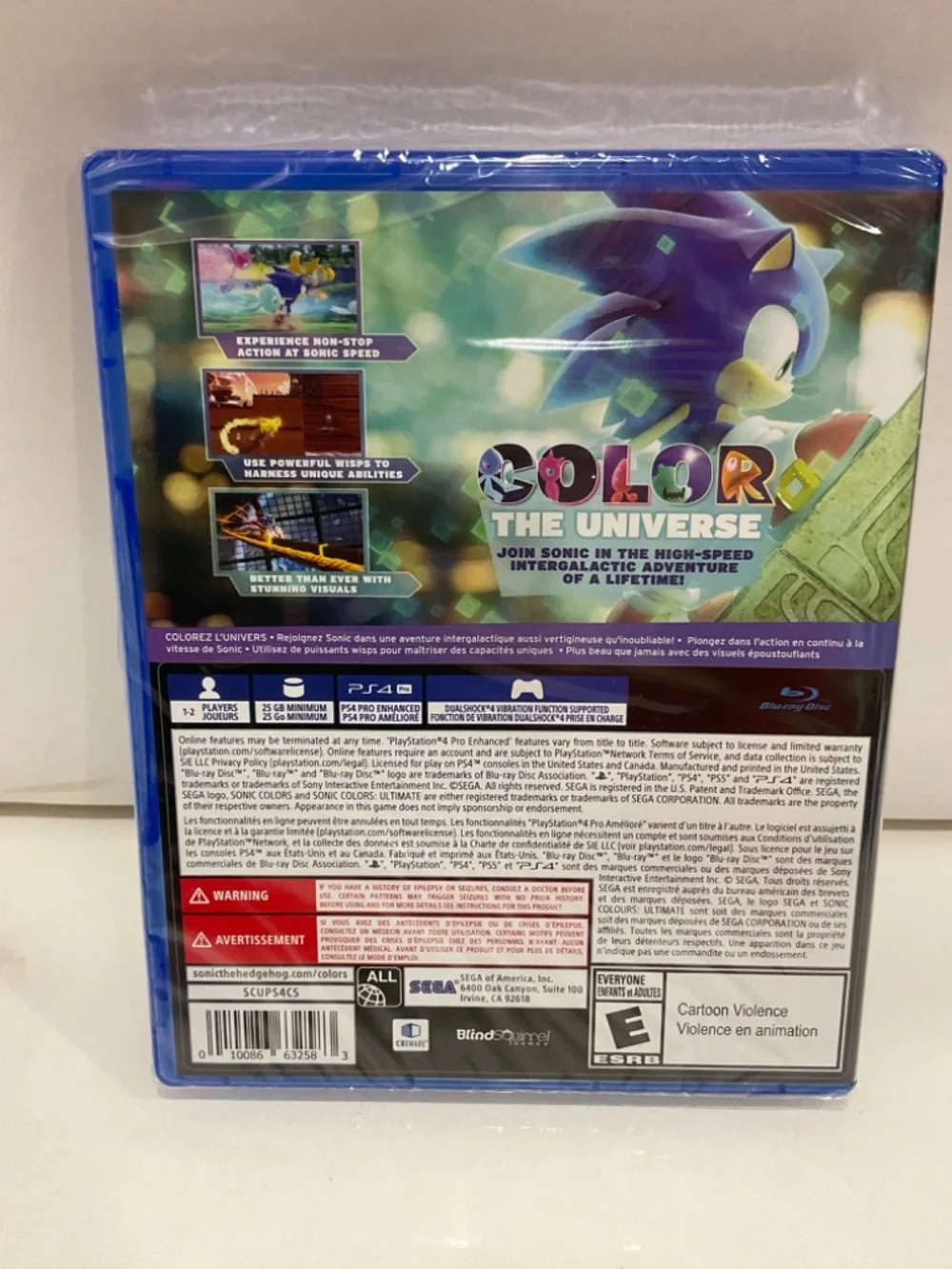 PS4 Game Sonic Colors Ultimate Sega.  NEW. Original Packaging.